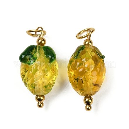 Нержавеющая сталь 304 с подвесками ручной работы в стиле лэмпворк STAS-Q352-02G-B-1