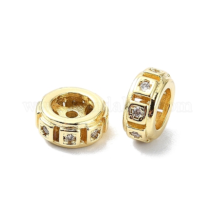 Покрытие стойки латунь микропаве прозрачные кубические циркониевые бусины KK-U014-07G-1