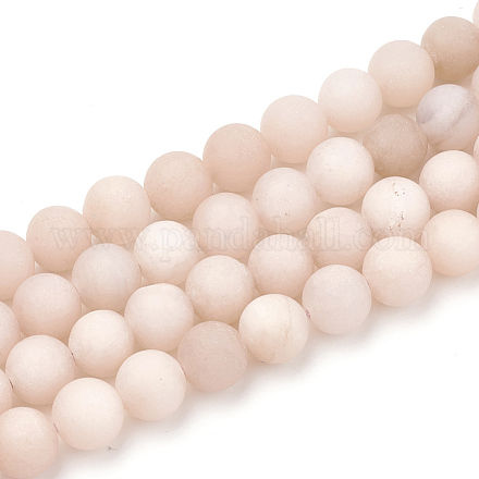 Chapelets de perles de jade blanche naturelle G-T106-252-1
