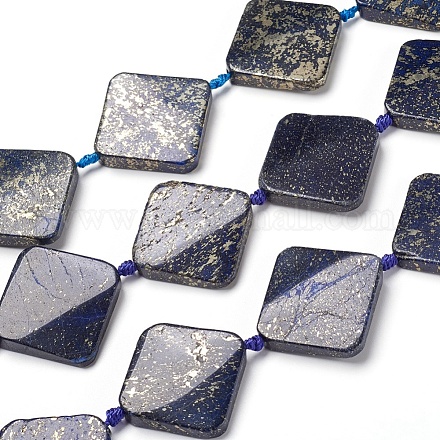 Abalorios de lapislázuli naturales hebras G-I194-32-1