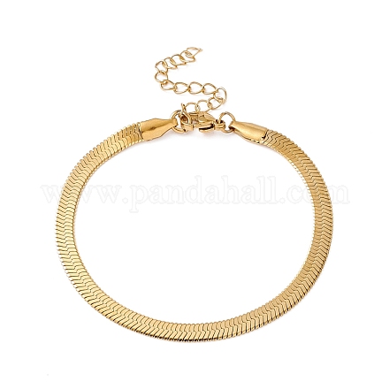 304 bracelet chaines chevrons acier inoxydable homme femme BJEW-D450-01G-02-1