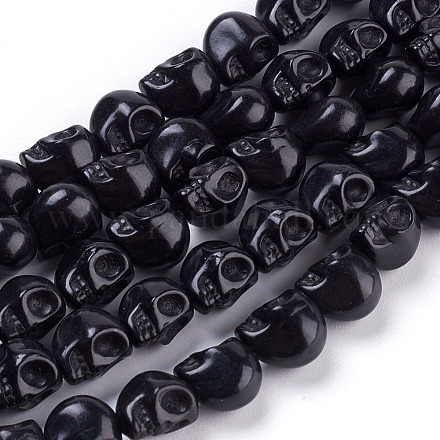 Perles de khaulite synthétiques X-TURQ-E006-08-1