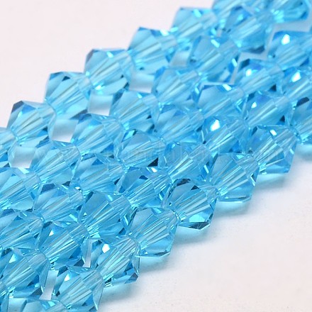 Chapelets de perles en verre bicone d'imitation de cristal autrichien X1-GLAA-F029-4x4mm-19-1