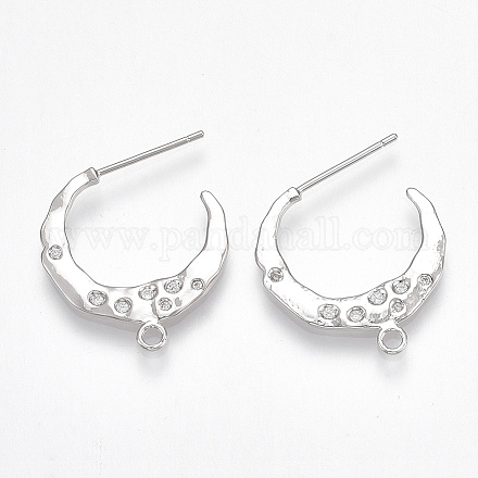 Accessoires de clous d'oreilles en laiton KK-T038-223P-1