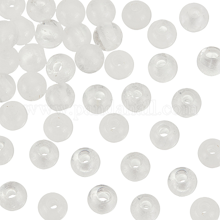 OLYCRAFT 36pcs 8mm Natural White Quartz Crystal Beads Round Loose Spacer Beads Smooth Gemstone Beads Natural Clear Crystal Beads with 2.5mm Hole for Necklaces Bracelets Earrings Jewelry Making G-OC0003-85B-1