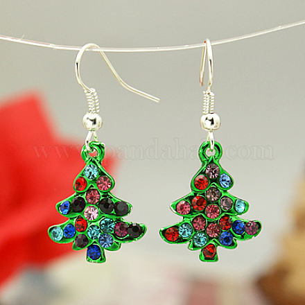 Fashion Earrings for Christmas EJEW-JE00367-01-1