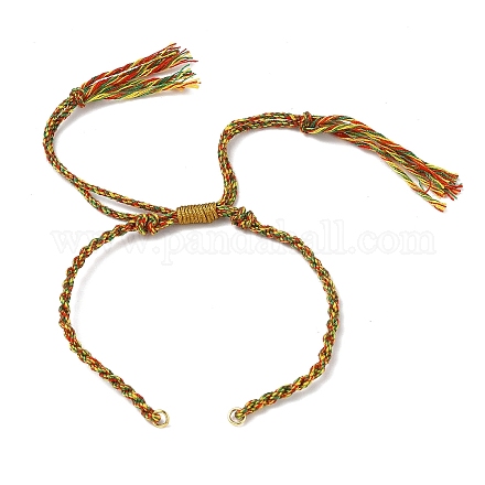 Плетеный браслет из хлопкового шнура MAK-L043-02G-17-1