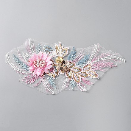 Цветочный узор 3d компьютерная вышивка аппликации DIY-WH0410-10B-1