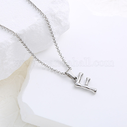 Ожерелья с подвесками в виде алфавита из нержавеющей стали для женщин VK4233-6-1
