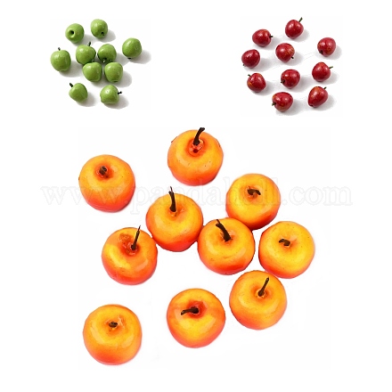 30 шт. 3 мини-глиняные имитации яблок DJEW-CA0001-31-1