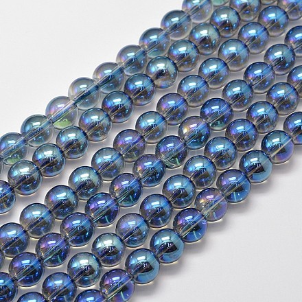 Chapelets de perles quartz synthétique électrolytique EGLA-J061-6mm-FR02-1