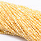 Natural Sea Shell Round Bead Strands, 2mm, Hole: 0.5mm, about 181pcs/strand, 15.7 inch