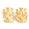 Ion Plating(IP) 304 Stainless Steel Stud Earrings for Women, Golden, Rectangle, 31.5x22.5mm