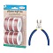 Round Aluminum Wire, with Iron Side Cutting Pliers, Dark Salmon, 15 Gauge, 1.5mm, 10m/roll, 6 rolls