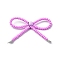 Alloy & Glass Seed Beads Bowknot Chandelier Component Links, Platinum, Violet, 45~70x38~69x7mm, Hole: 1~1.6mm, Bead: 3~3.5mm