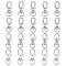 48Pcs 4 Style Alloy & Iron Swivel Clasps Lanyard Snap Hook, for Lanyard Key Rings Crafting Supplies, Platinum, 12pcs/style