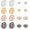 80Pcs 8 Styles Brass Spacer Beads, Disc, Mixed Color, 4x1.6mm, Hole: 1.5mm, 10Pcs/style