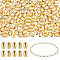 150Pcs Brass Beads, Barrel, Golden, 3.5x2.5mm, Hole: 1.4mm