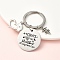304 Stainless Steel & Alloy Keychain, with 304 Stainless Steel Rings, Heart, Stainless Steel Color, 6cm, Pendant: 15~30mm