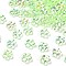 Transaparent Acrylic Beads, Plum, AB Color Plating, Lawn Green, 13.5x14.5x4.5mm, Hole: 1.8mm, about 1111pcs/500g