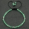 Adjustable Natural Green Aventurine Braided Beaded Bracelets for Women, without Paper Card