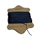 Waxed Nylon Cord, Marine Blue, 0.65mm, about 21.87 yards(20m)/card