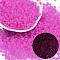 6/0 Luminous Glass Seed Beads, Round Hole, Frosted Inside Colours, Glow in the Dark, Rondelle, Magenta, 4.5x3.5mm, Hole: 1.5mm, about 4500pcs/pound
