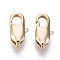 Brass Lobster Claw Clasps, Nickel Free, Real 18K Gold Plated, 12x6x3.5mm, Hole: 1mm