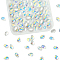 100Pcs Electroplate Glass Beads, Top Drilled, Teardrop, Yellow, 6x8.5mm