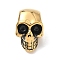 304 Stainless Steel Pendants,  Skull, Manual Polishing, Ion Plating(IP), Antique Golden, 20x13x12mm, Hole: 8.2mm