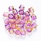 Two Tone Transparent Spray Painted Acrylic Beads, Polygon, Plum, 7.5x8x8mm, Hole: 1.8mm, about 1690pcs/500g