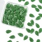 80Pcs Luminous Handmade Lampwork Beads, Leaf, Green, 18x11x3mm, Hole: 1mm