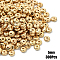 300Pcs CCB Plastic Spacer Beads, Flat Round, Golden, 5x2mm, Hole: 1.2mm