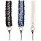 3Pcs 3 Colors Wool Mobile Straps, with Polyster Thread and Alloy Findings, Mixed Color, 24.5cm, 1pc/color