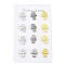 12Pcs 3 Colors Hamsa Hand 201 Stainless Steel Brooches for Backpack Clothes, Mixed Color, 27.5x19mm, 4pcs/color