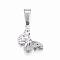 Tarnish Resistant 304 Stainless Steel Pendants, Butterfly, Stainless Steel Color, 16x9x5mm, Hole: 6.5x4mm