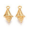304 Stainless Steel Pendants, Conch Charm, Ion Plating(IP) , Real 18K Gold Plated, 21x11x7mm, Hole: 1.8mm