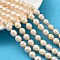 Natural Cultured Freshwater Pearl Beads Strands, Rice, Grade 4A++, PeachPuff, 9~10mm, Hole: 0.6mm, about 35~36pcs/strand, 15.55''~15.75''(39.5~40cm)