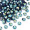 Preciosa&reg Crystal Hotfix Flatback Stones, Czech Crystal, Round(438 11 612 Chaton Rose VIVA 12 &reg), 33400 200 Deep Sea AB, SS16(3.8~4mm)