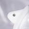 201 Stainless Steel Micro Pave Clear Cubic Zirconia Nose Studs, Stainless Steel Color, Clover, 7mm