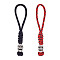 2Pcs 2 Colors Handmade Nylon Parachute Cord Pendant Decorations for Men, with Skull Alloy Knife Beads for EDC Accessories, Mixed Color, 132x13x17.5mm, 1pc/color