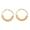 304 Stainless Steel Huggie Hoop Earrings, Chain Shape, Golden, 44x2mm