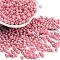 Baking Paint Glass Seed Beads, Bicone, Flamingo, 4.5x3.5mm, Hole: 1.4mm, about 120pcs/10g