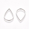 304 Stainless Steel Linking Rings, for Jewelry Making, Teardrop, Stainless Steel Color, 15x10x0.8mm, Inner Diameter: 13x8mm