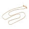 1mm Rack Plating Brass Box Chain Adjustable Slider Necklaces for Women Men, Cadmium Free & Lead Free, 901 Stainless Steel Clasp, Long-Lasting Plated, Light Gold, 17.72 inch(45cm)