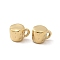 304 Stainless Steel Charms, Tea Cup, Real 14K Gold Plated, 12x8.5x9mm, Hole: 3x2mm