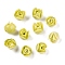 Synthetic Coral Beads, Dyed, Two Tone, Rose, Yellow Green, 7x7mm, Hole: 1.2mm.