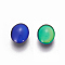 Glass Cabochons, Changing Color Mood Cabochons, Oval, Colorful, 10x8x4mm