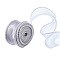 1 Roll Fishtail Yarn Iridescent Ribbon for Bowknot Making, Gift Wrapping, Light Grey, 1-5/8 inch(40mm), about 9.84 Yards(9m)/Set