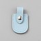 Arch Shaped Imitation Leather Nail Clipper Cases, Manicure Tool Bags, Light Blue, 68x38x9mm